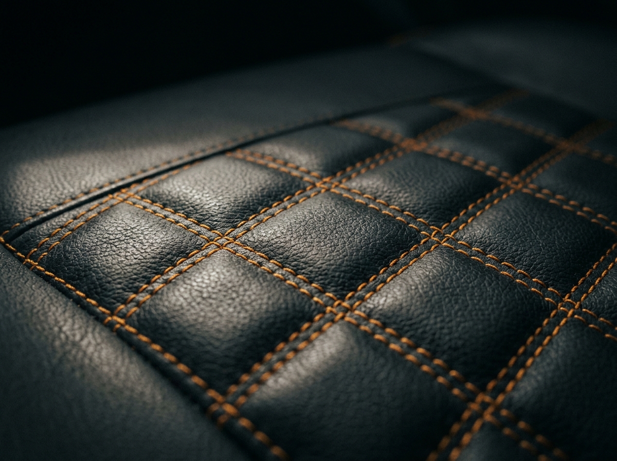 Hand-finished diamond-stitched marine upholstery